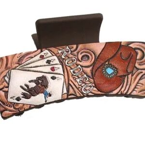 Rodeo Cowboy Leather Belt - Brown